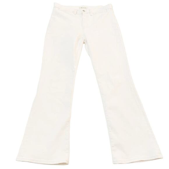 Madewell Mid-Rise Kick Out Jeans Denim Cream Color Size 29 - Picture 2 of 8